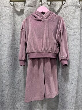 🚨2/$10🚨Mauve Quilted Hoodie Set - Toddler girl’s Two-Piece